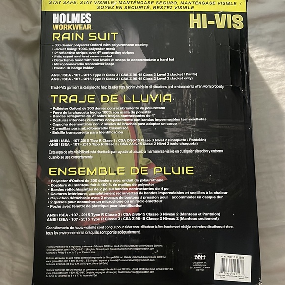 Holmes Workwear Rain Suit - Picture 2 of 2